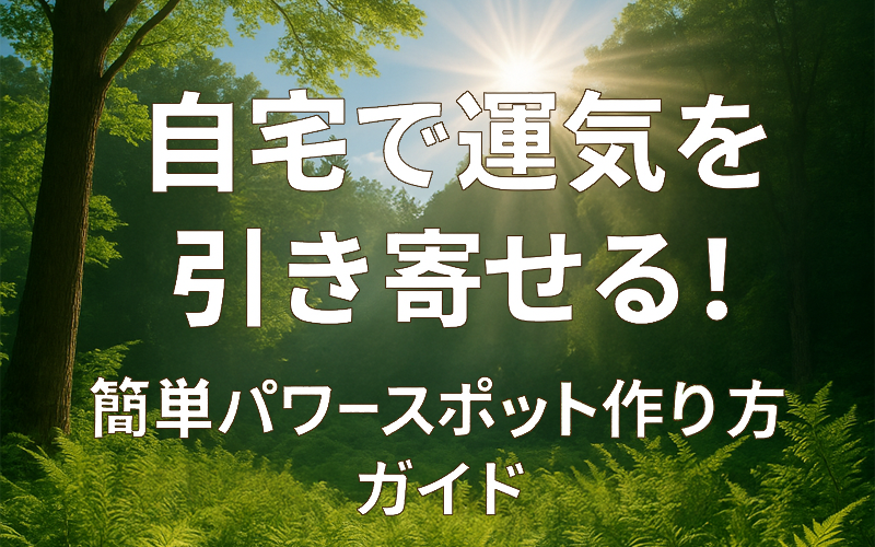 自宅で運気を引き寄せる!簡単パワースポット作り方